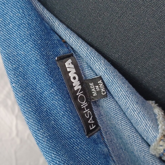 Fashion Nova Knotted Denim Jacket - Picture 7 of 10